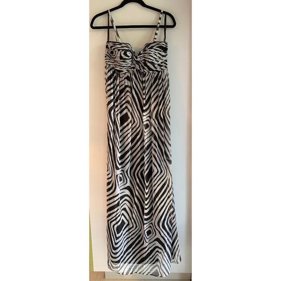 WHBM Silk maxi dress - strapless removeable straps - Picture 6 of 7